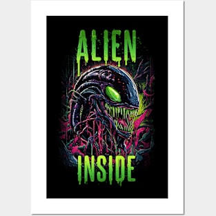 Alien inside Posters and Art